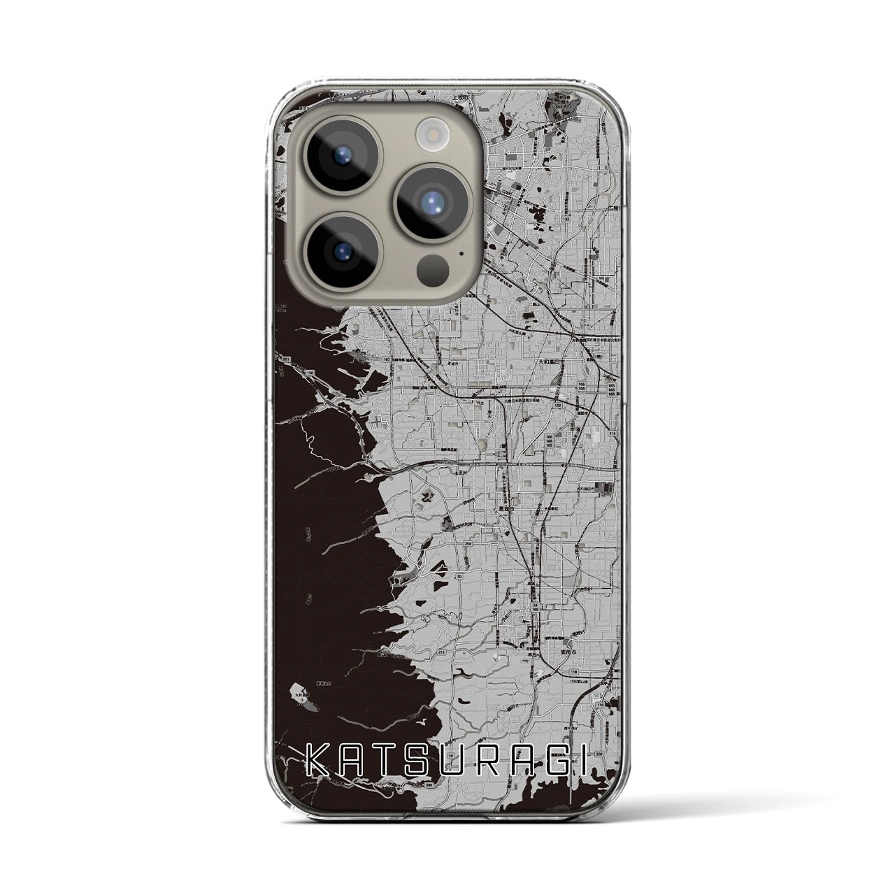 【葛城(奈良県)】地図柄iPhoneケース(クリアタイプ)