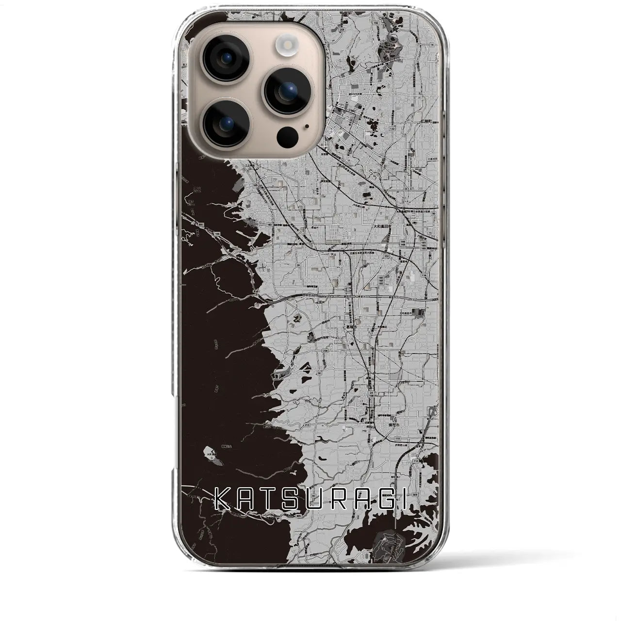 【葛城(奈良県)】地図柄iPhoneケース(クリアタイプ)