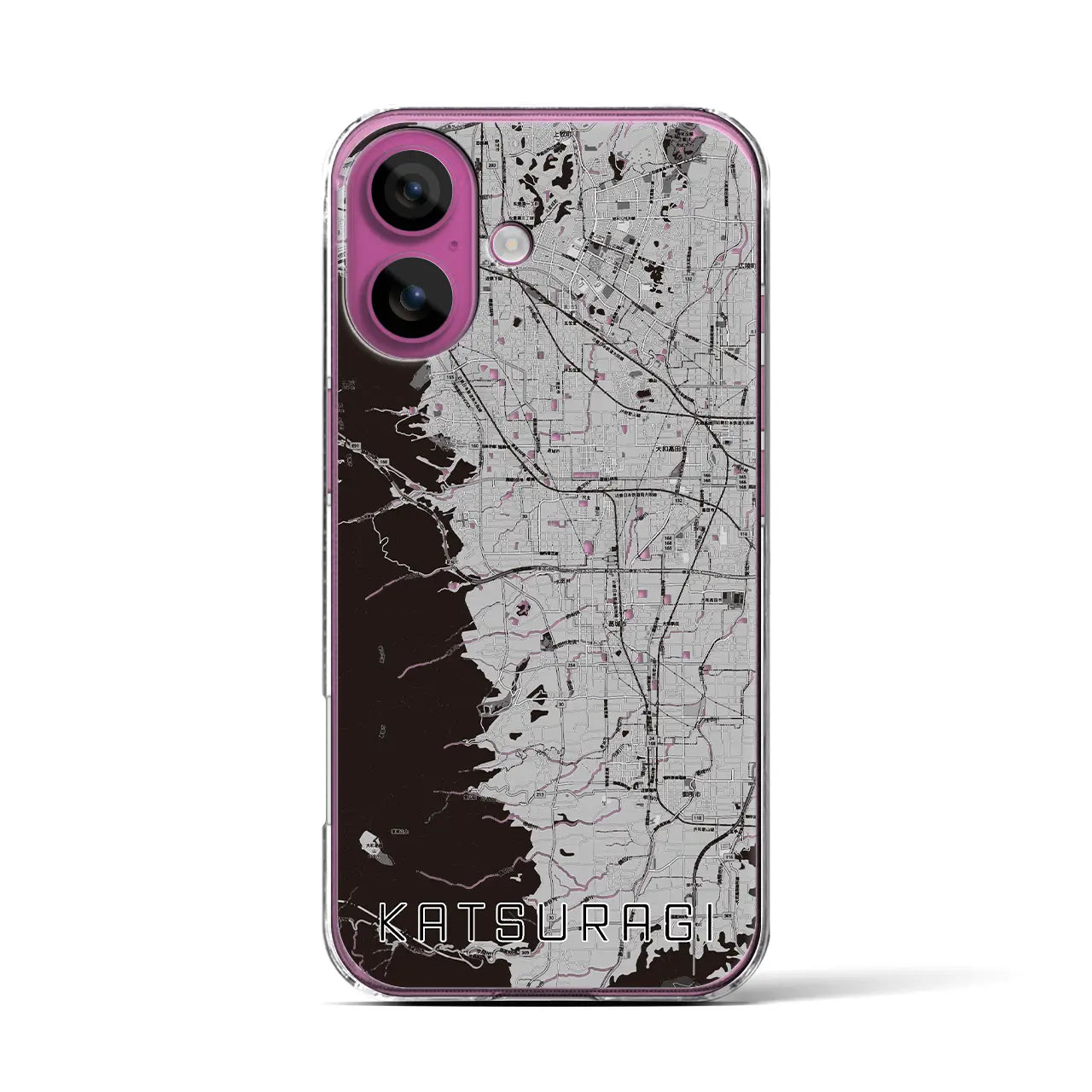 【葛城(奈良県)】地図柄iPhoneケース(クリアタイプ)