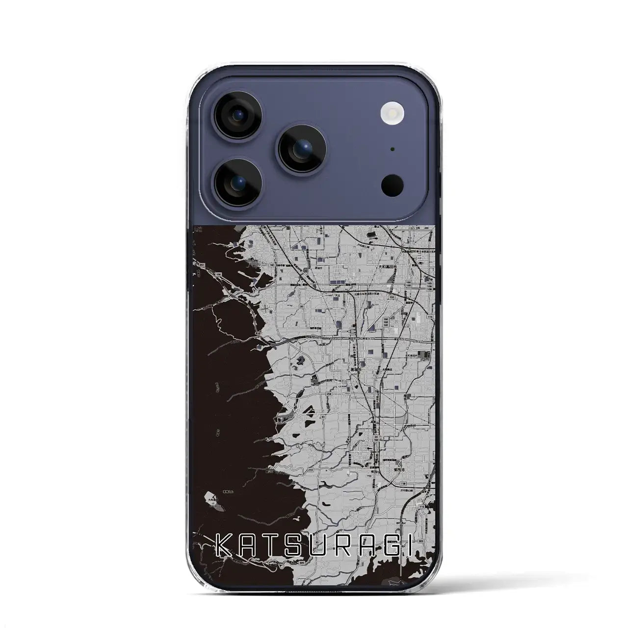 【葛城(奈良県)】地図柄iPhoneケース(クリアタイプ)