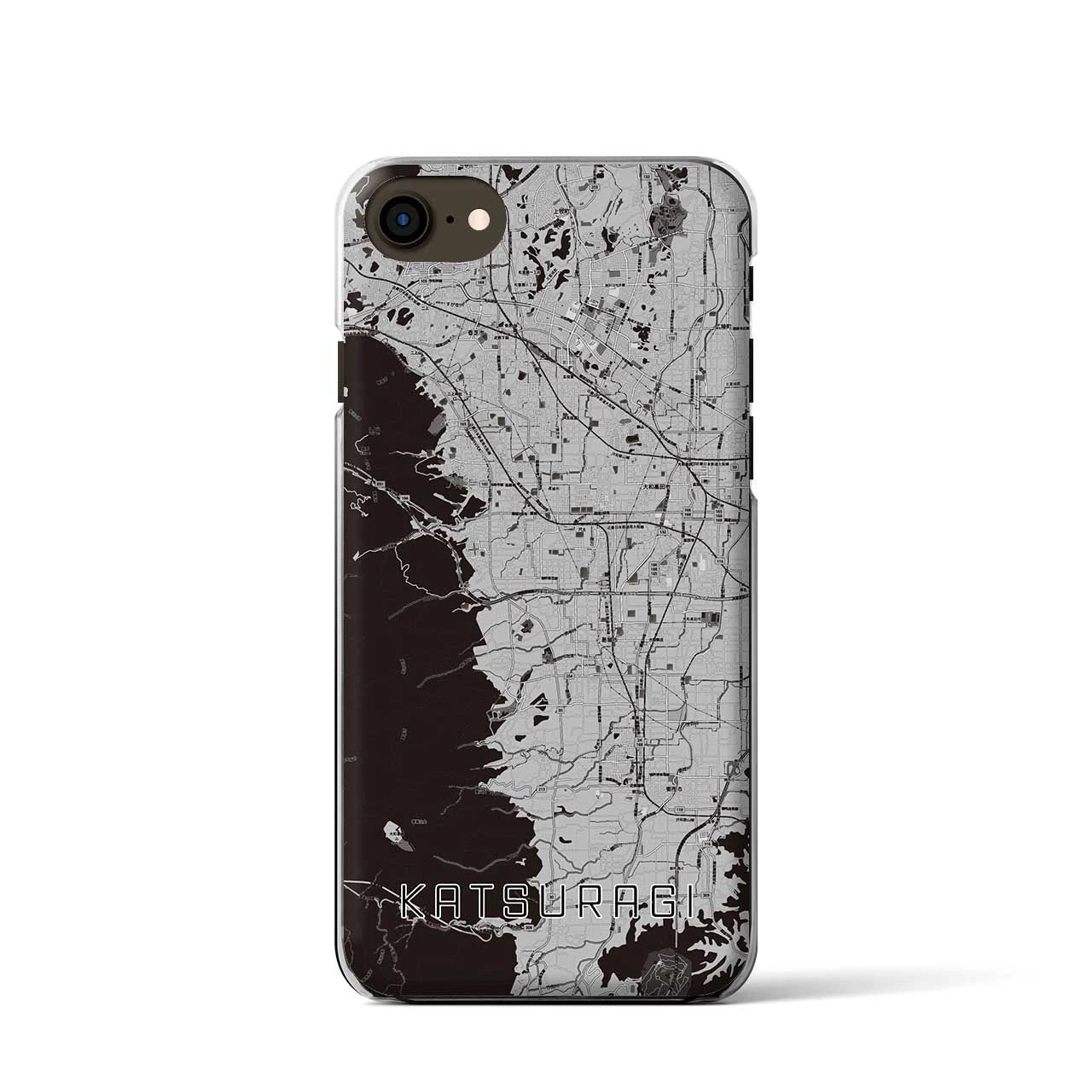 【葛城(奈良県)】地図柄iPhoneケース(クリアタイプ)