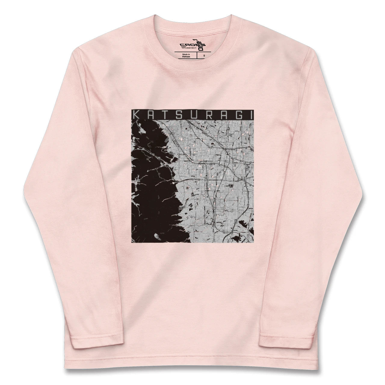 【葛城(奈良県)】地図柄ロングスリーブTシャツ