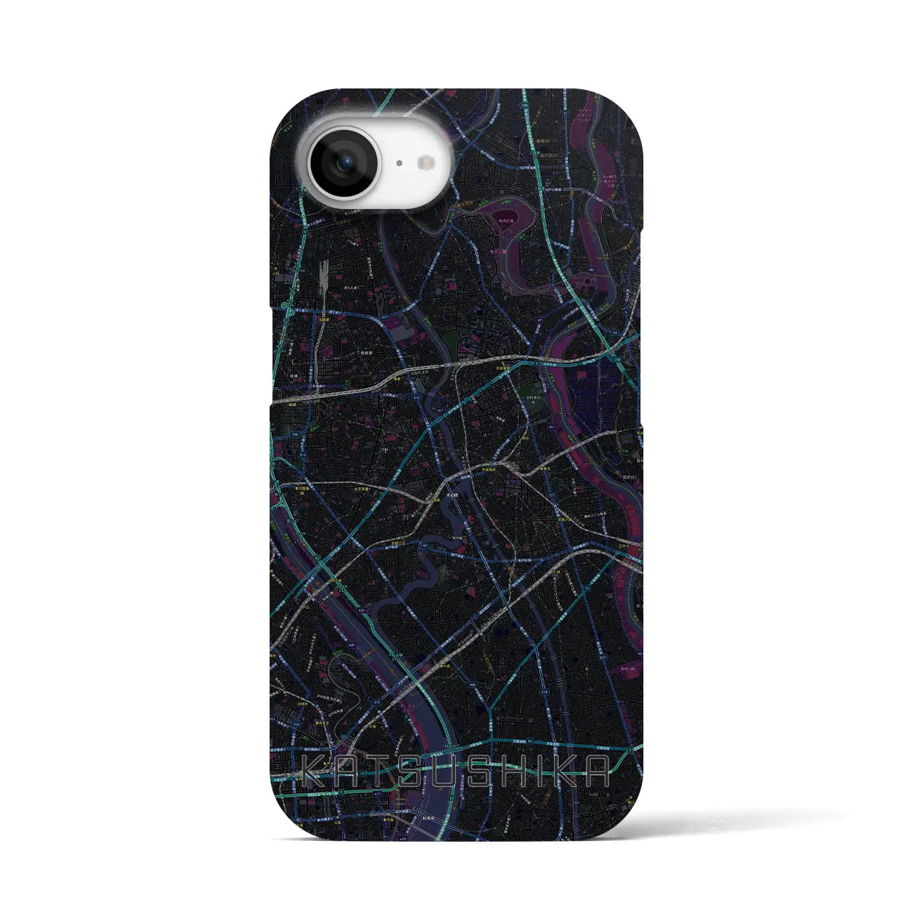 【葛飾(東京都)】地図柄iPhoneケース(バックカバータイプ)