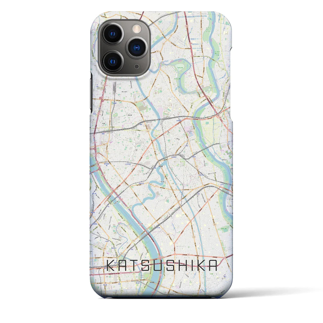 【葛飾(東京都)】地図柄iPhoneケース(バックカバータイプ)