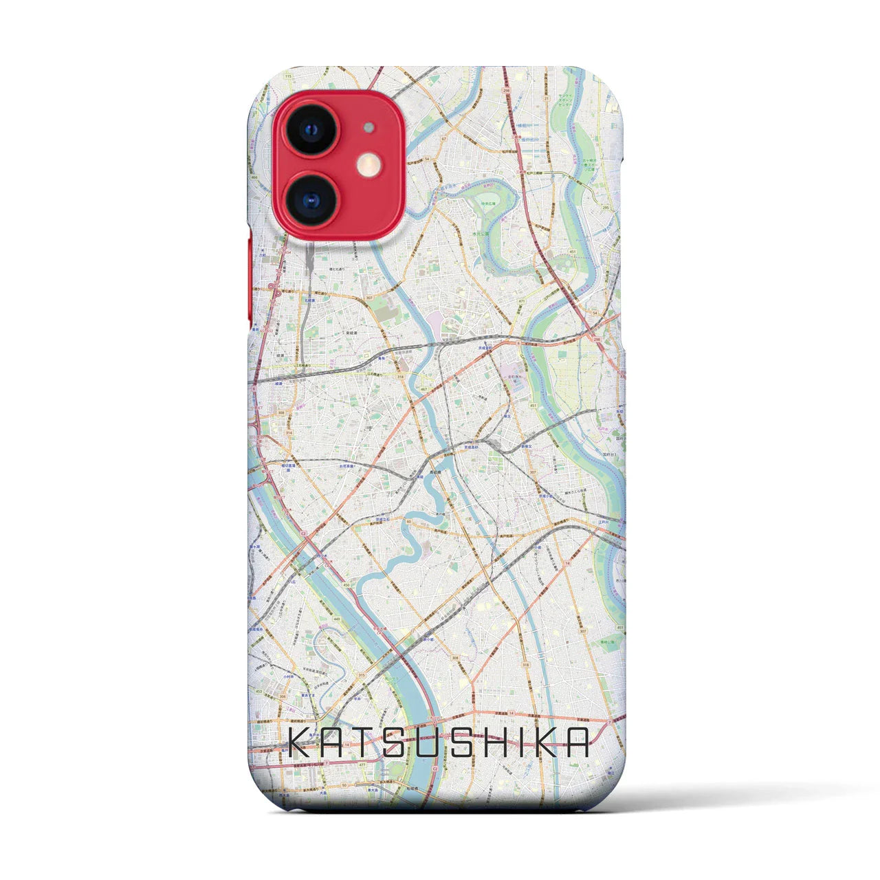 【葛飾(東京都)】地図柄iPhoneケース(バックカバータイプ)