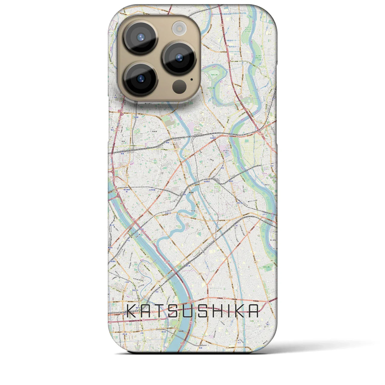 【葛飾(東京都)】地図柄iPhoneケース(バックカバータイプ)