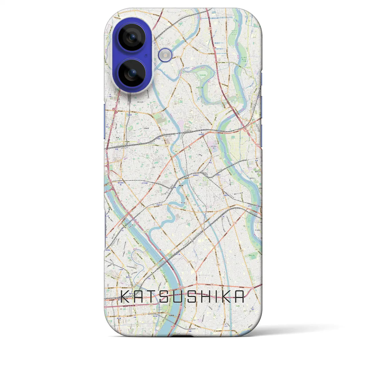 【葛飾(東京都)】地図柄iPhoneケース(バックカバータイプ)