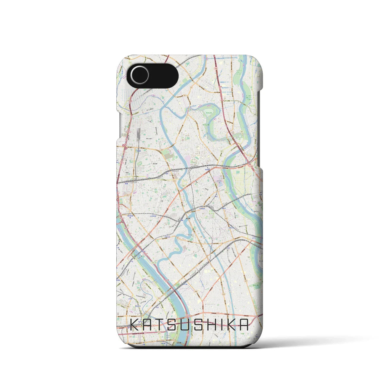 【葛飾(東京都)】地図柄iPhoneケース(バックカバータイプ)