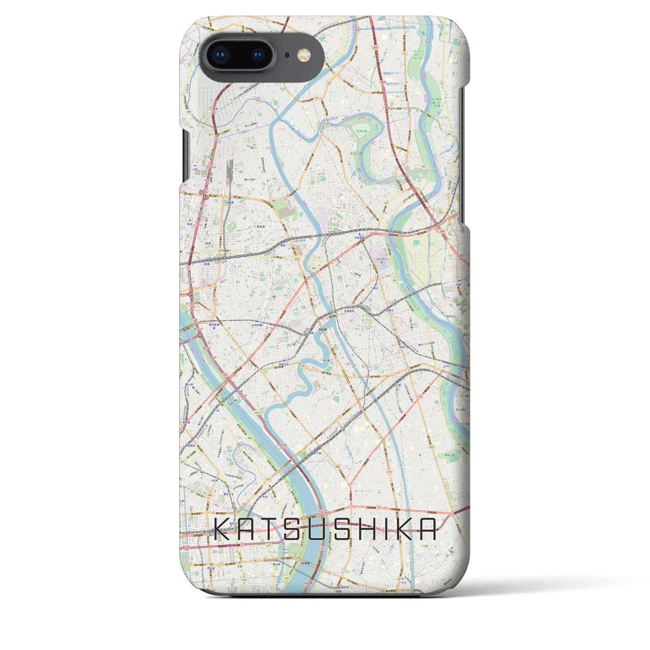 【葛飾(東京都)】地図柄iPhoneケース(バックカバータイプ)