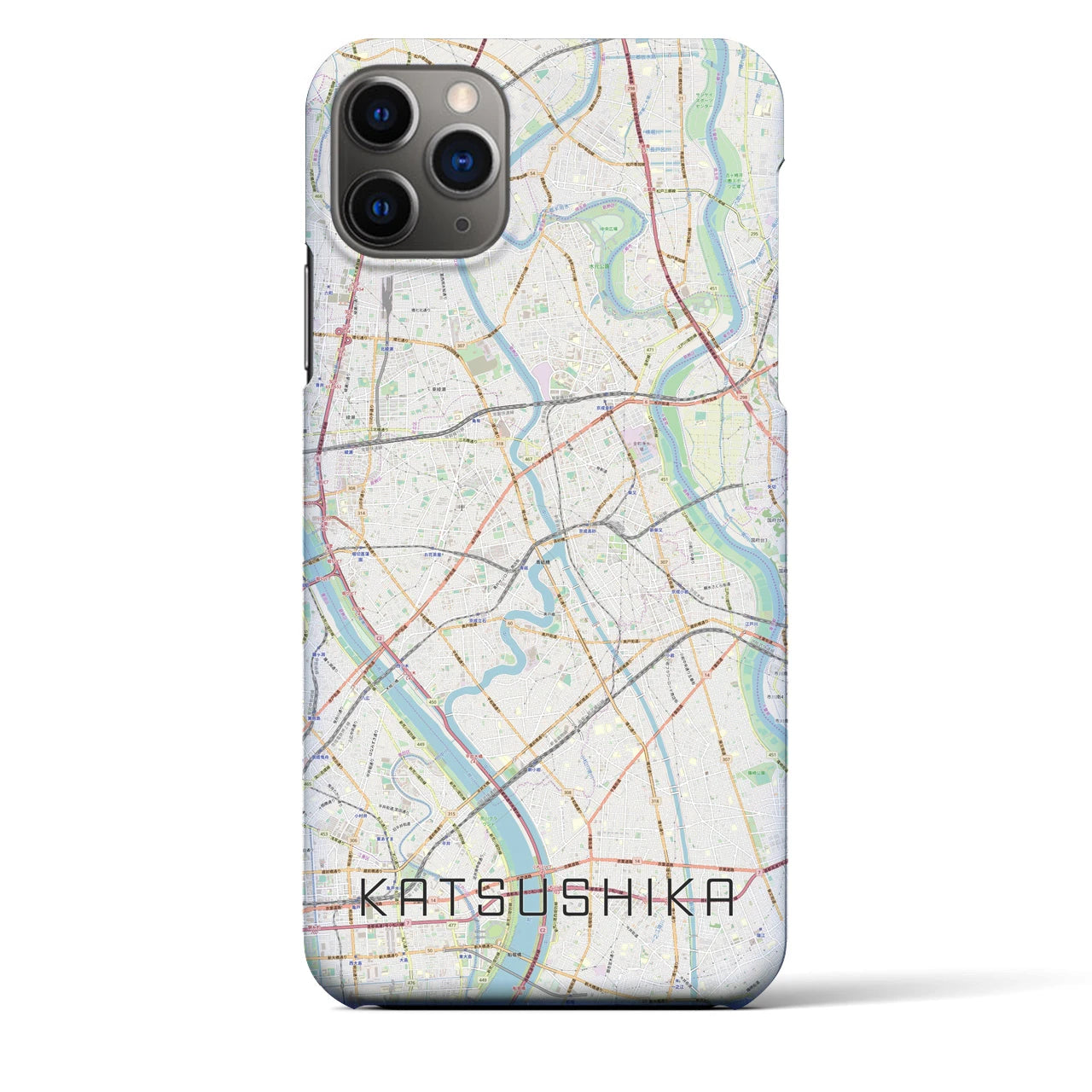 【葛飾(東京都)】地図柄iPhoneケース(バックカバータイプ)