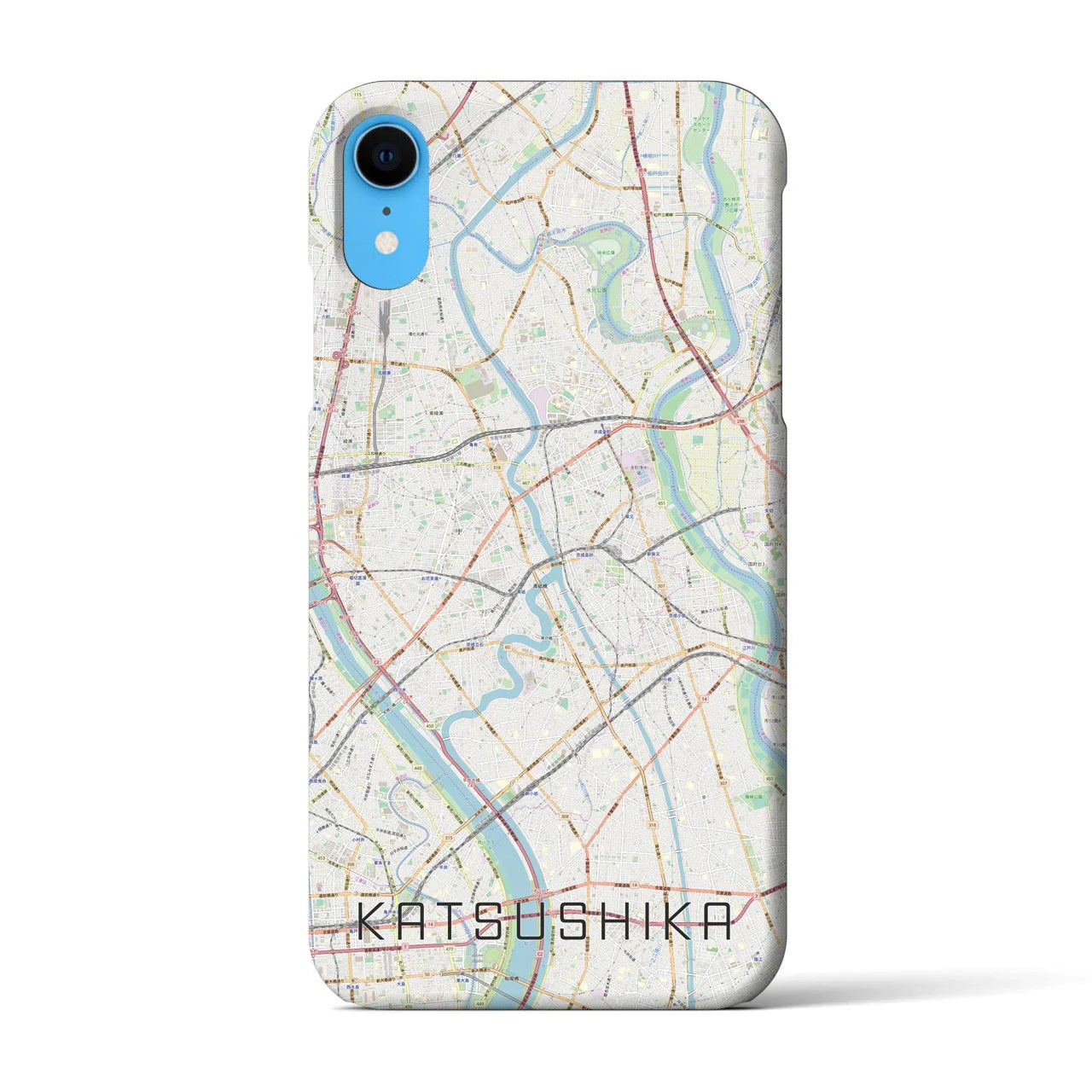 【葛飾(東京都)】地図柄iPhoneケース(バックカバータイプ)