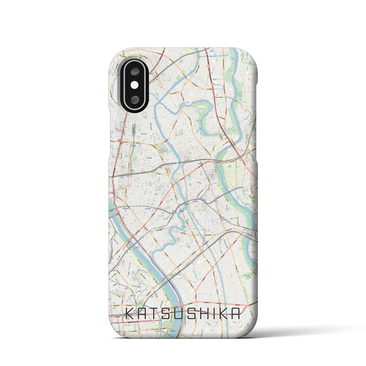 【葛飾(東京都)】地図柄iPhoneケース(バックカバータイプ)