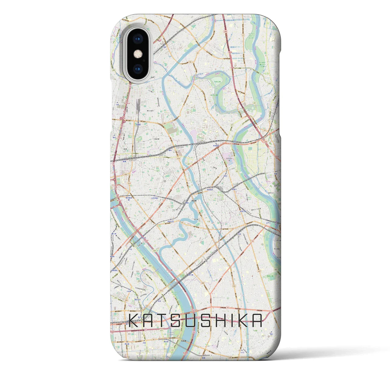 【葛飾(東京都)】地図柄iPhoneケース(バックカバータイプ)