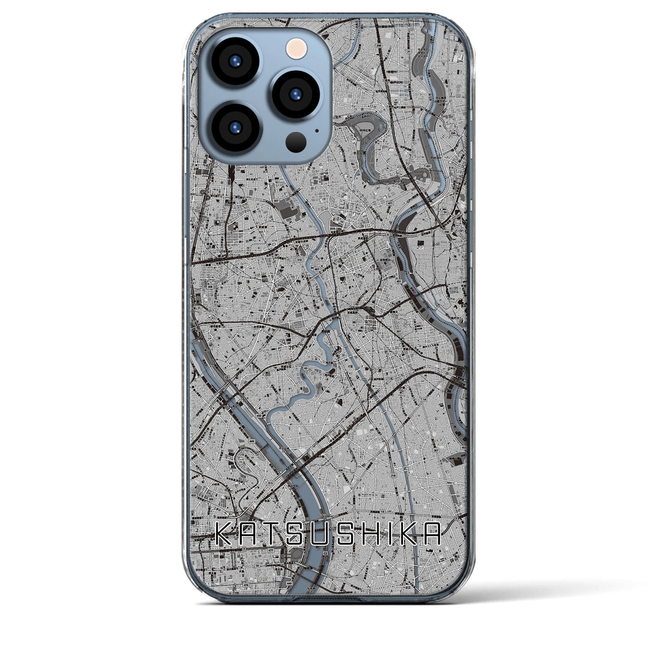 【葛飾(東京都)】地図柄iPhoneケース(クリアタイプ)