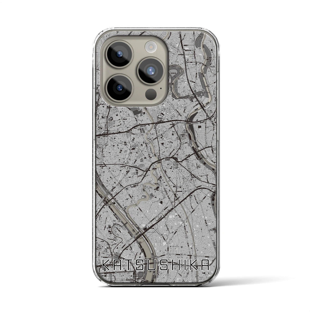 【葛飾(東京都)】地図柄iPhoneケース(クリアタイプ)