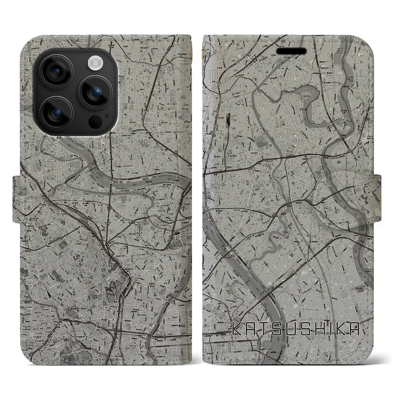【葛飾(東京都)】地図柄iPhoneケース(手帳タイプ)