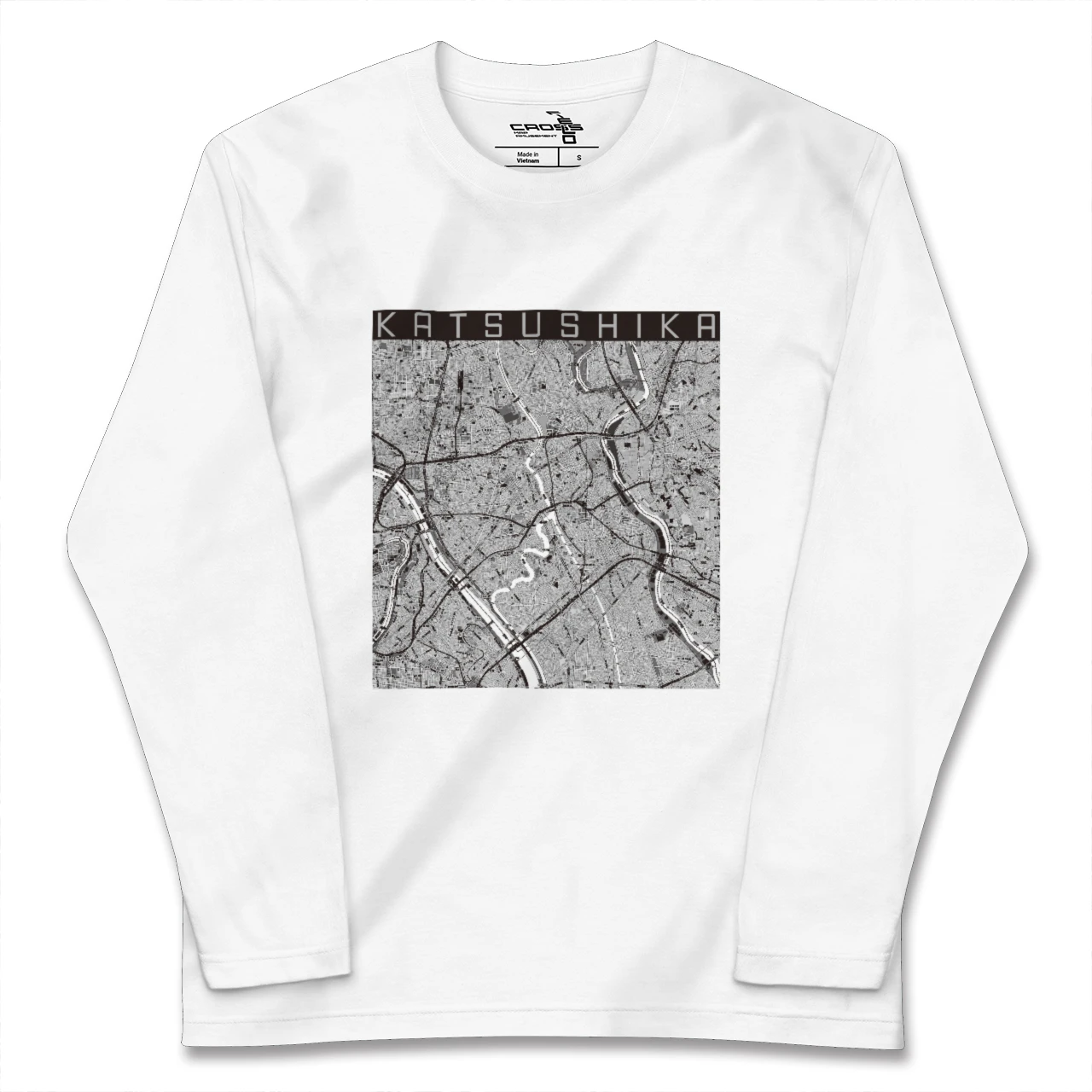 【葛飾(東京都)】地図柄ロングスリーブTシャツ