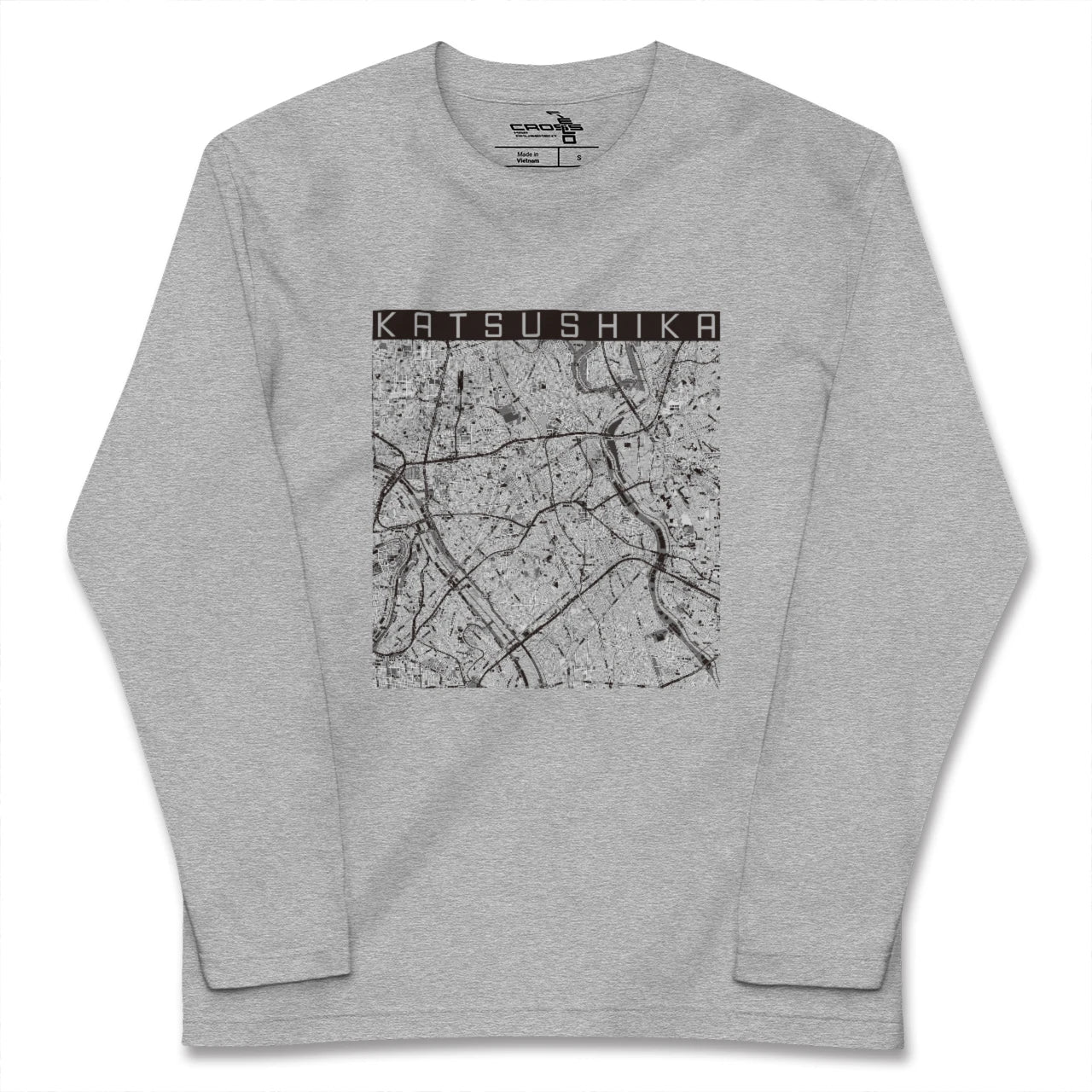 【葛飾(東京都)】地図柄ロングスリーブTシャツ