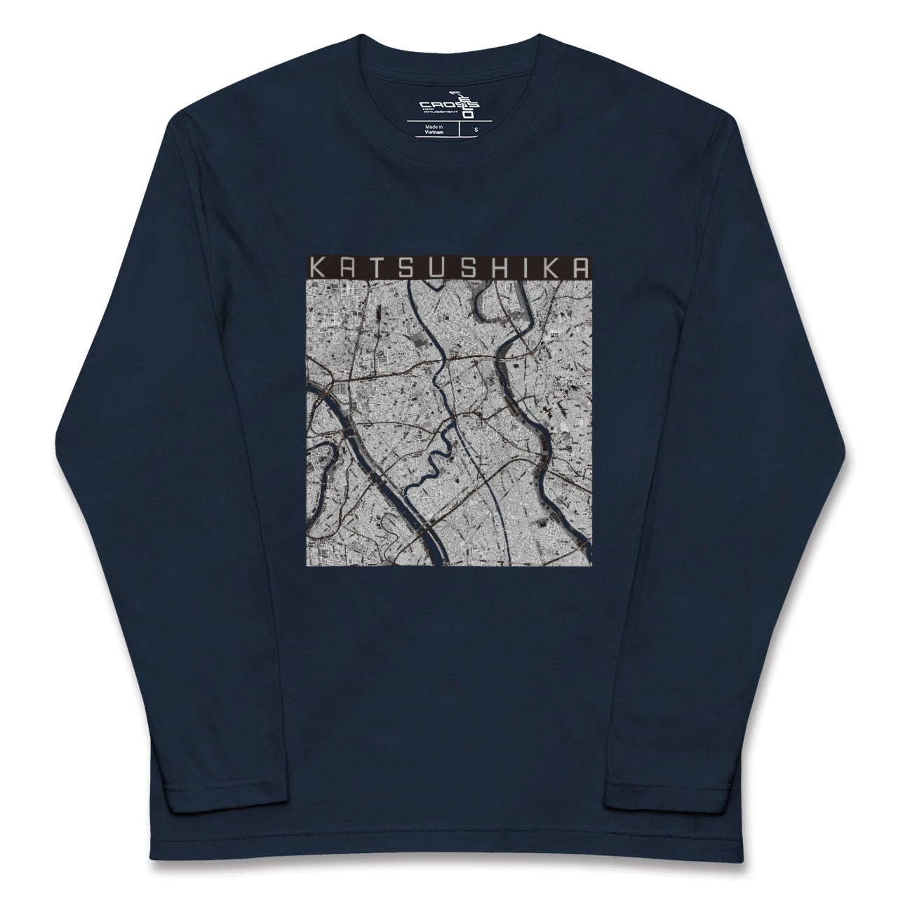 【葛飾(東京都)】地図柄ロングスリーブTシャツ