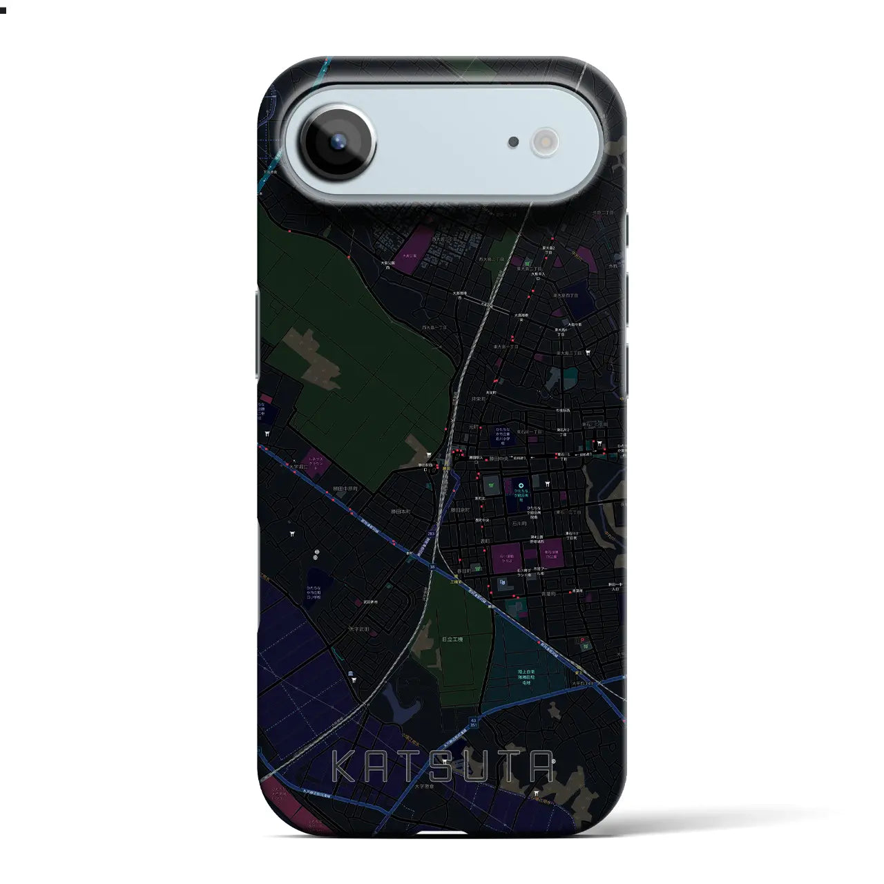 【勝田(茨城県)】地図柄iPhoneケース(バックカバータイプ)