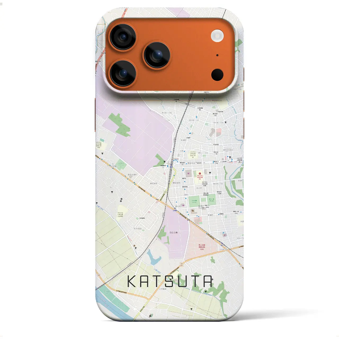 【勝田(茨城県)】地図柄iPhoneケース(バックカバータイプ)