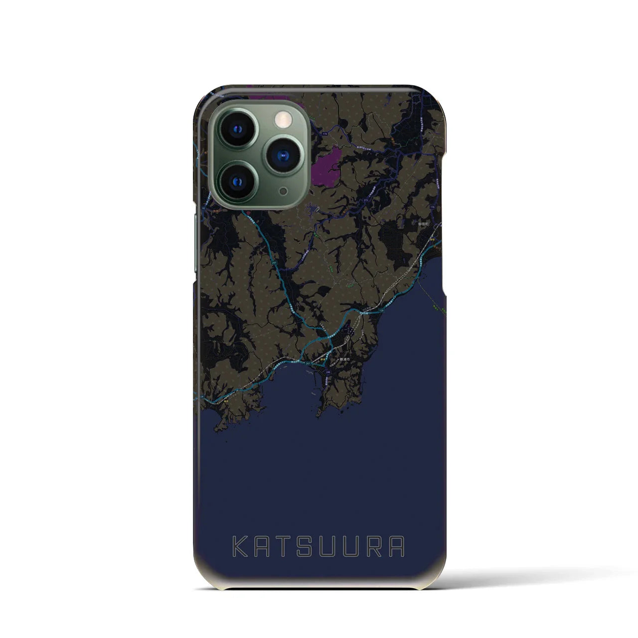 【勝浦(千葉県)】地図柄iPhoneケース(バックカバータイプ)
