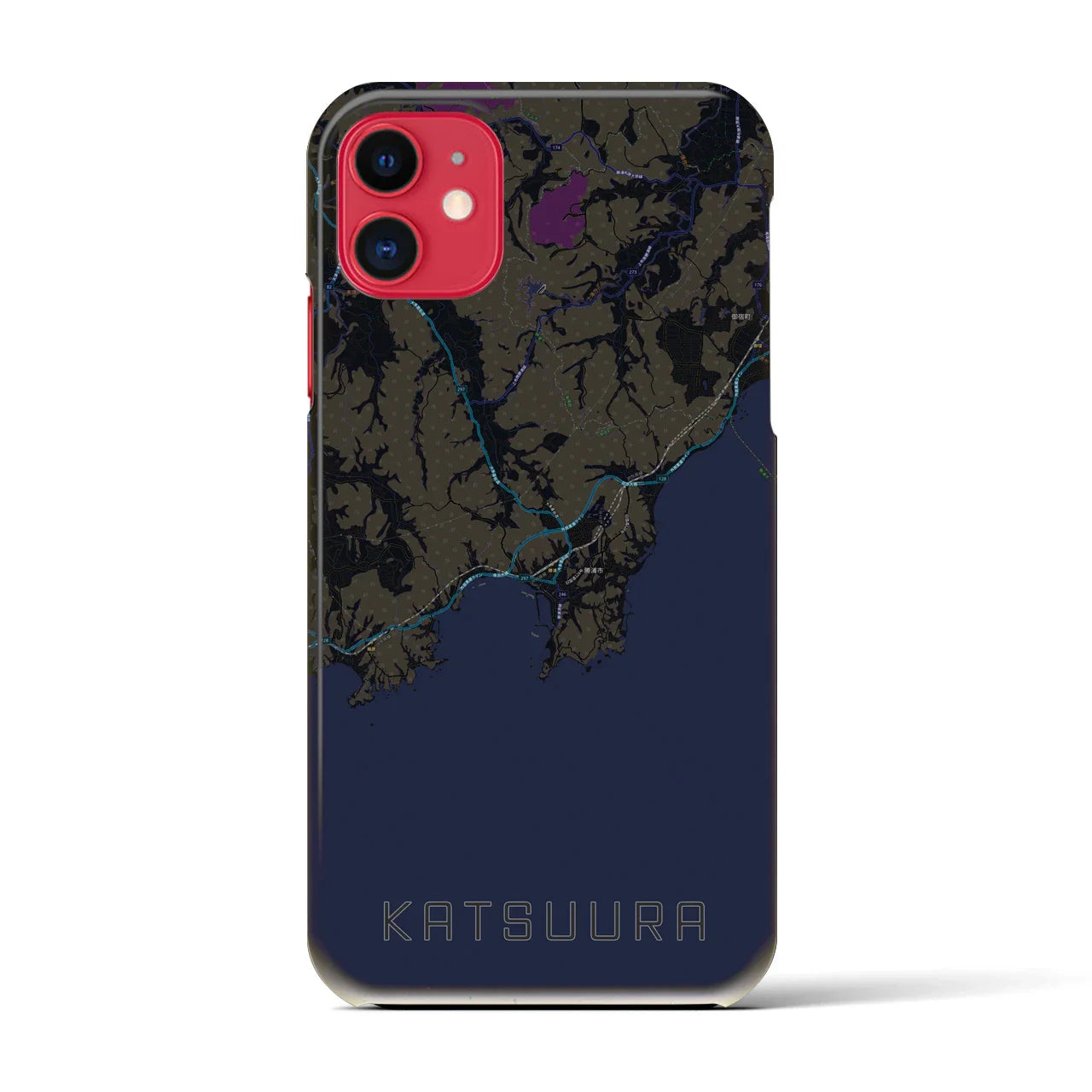 【勝浦(千葉県)】地図柄iPhoneケース(バックカバータイプ)