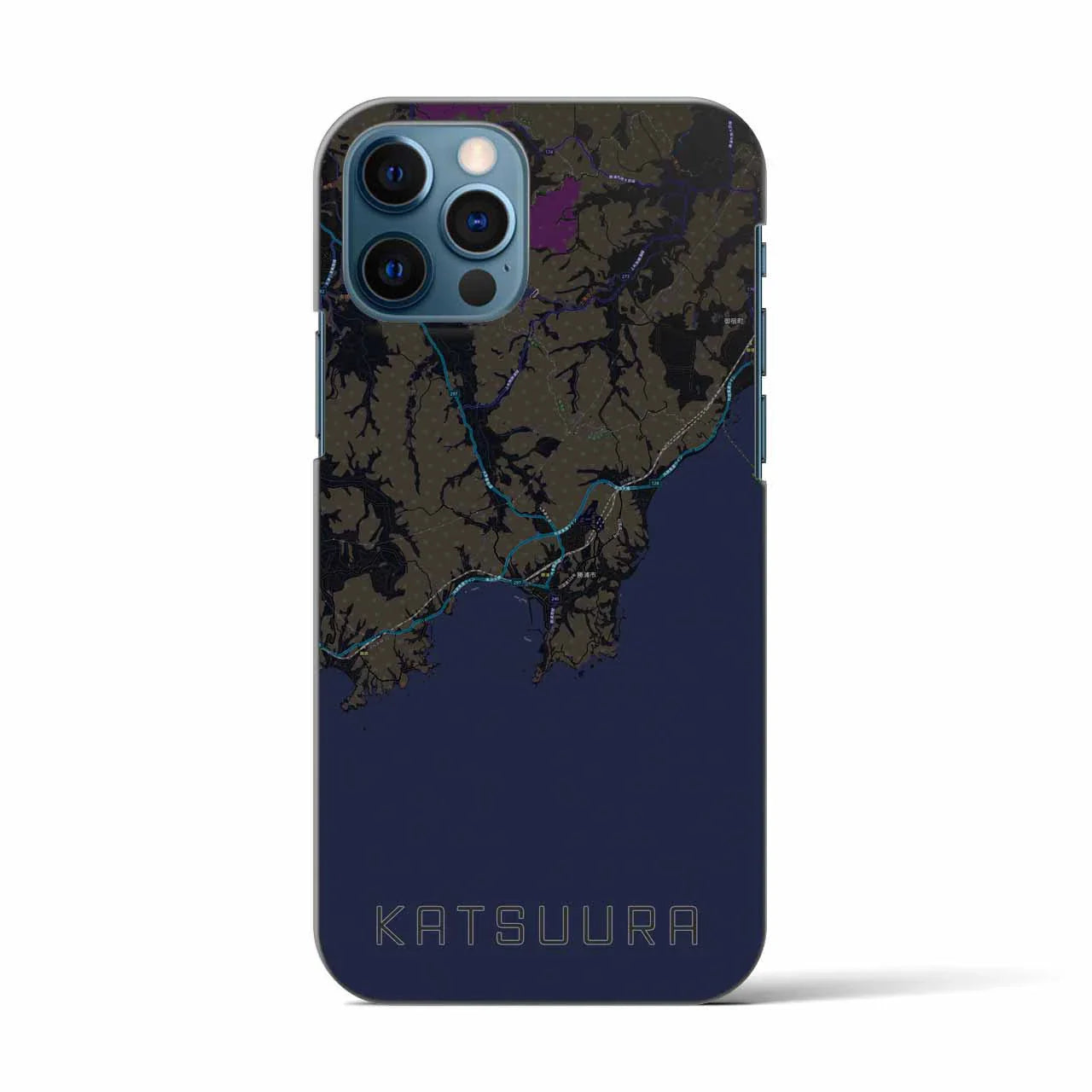 【勝浦(千葉県)】地図柄iPhoneケース(バックカバータイプ)