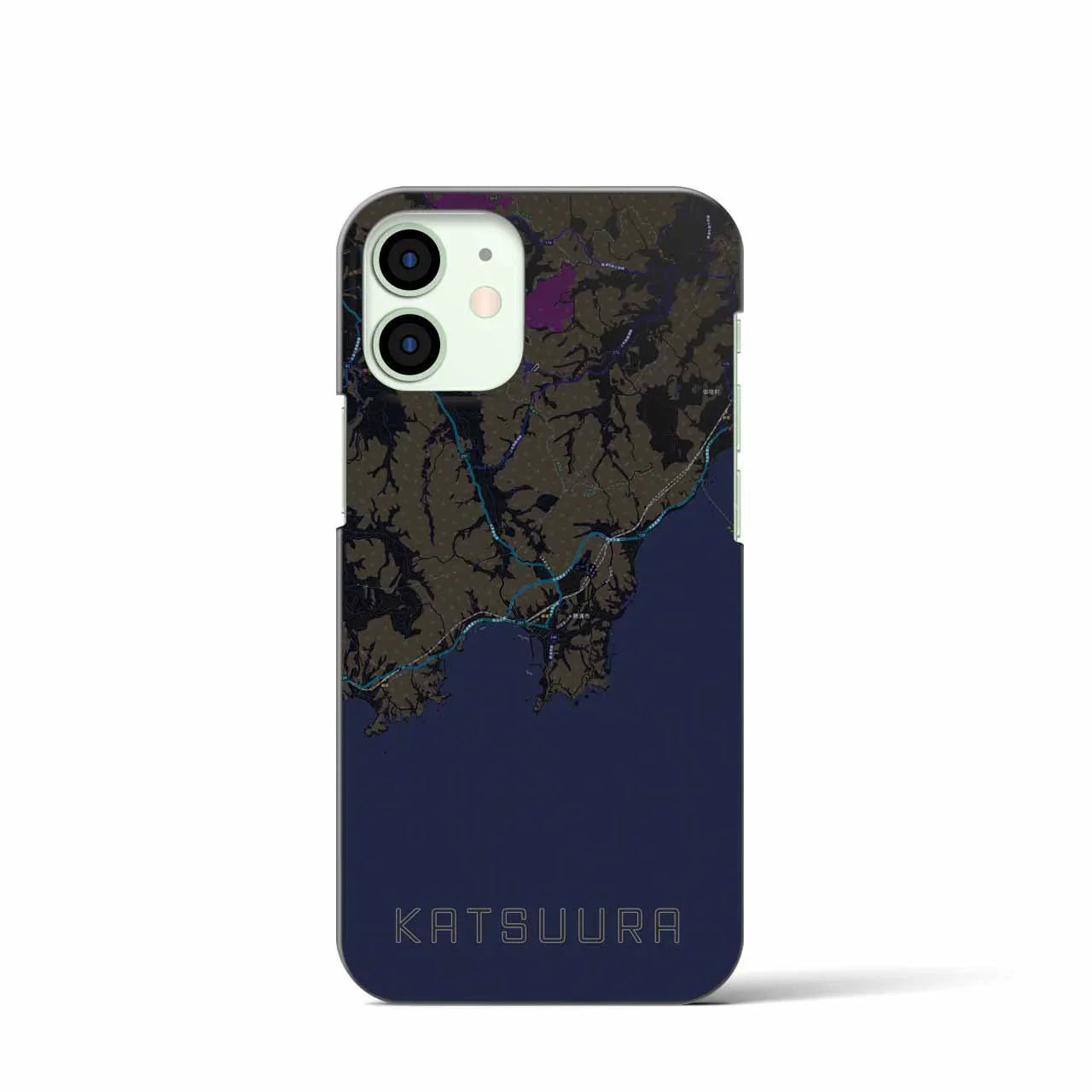 【勝浦(千葉県)】地図柄iPhoneケース(バックカバータイプ)
