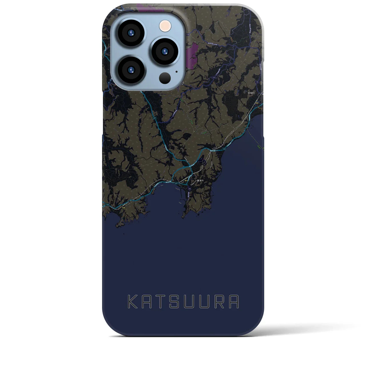 【勝浦(千葉県)】地図柄iPhoneケース(バックカバータイプ)