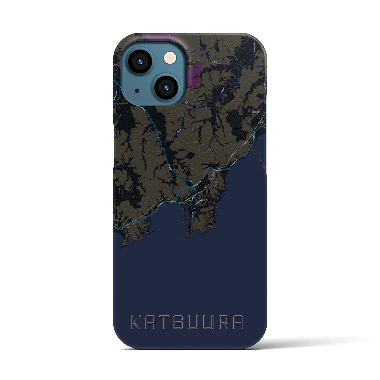 【勝浦(千葉県)】地図柄iPhoneケース(バックカバータイプ)
