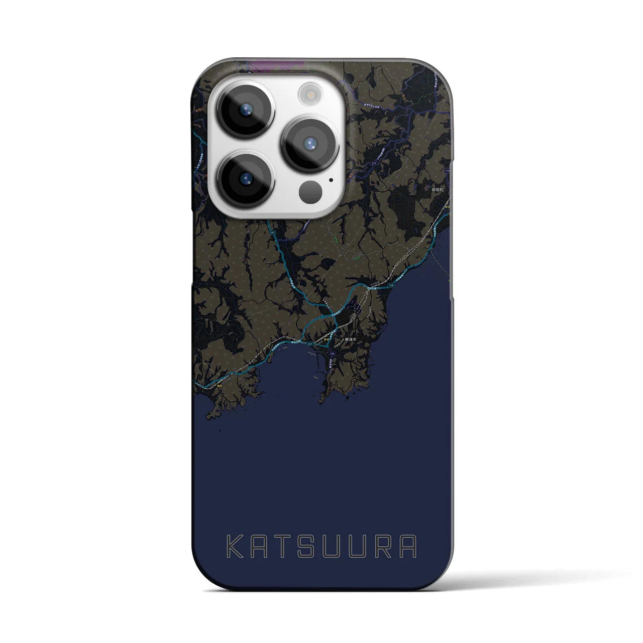 【勝浦(千葉県)】地図柄iPhoneケース(バックカバータイプ)