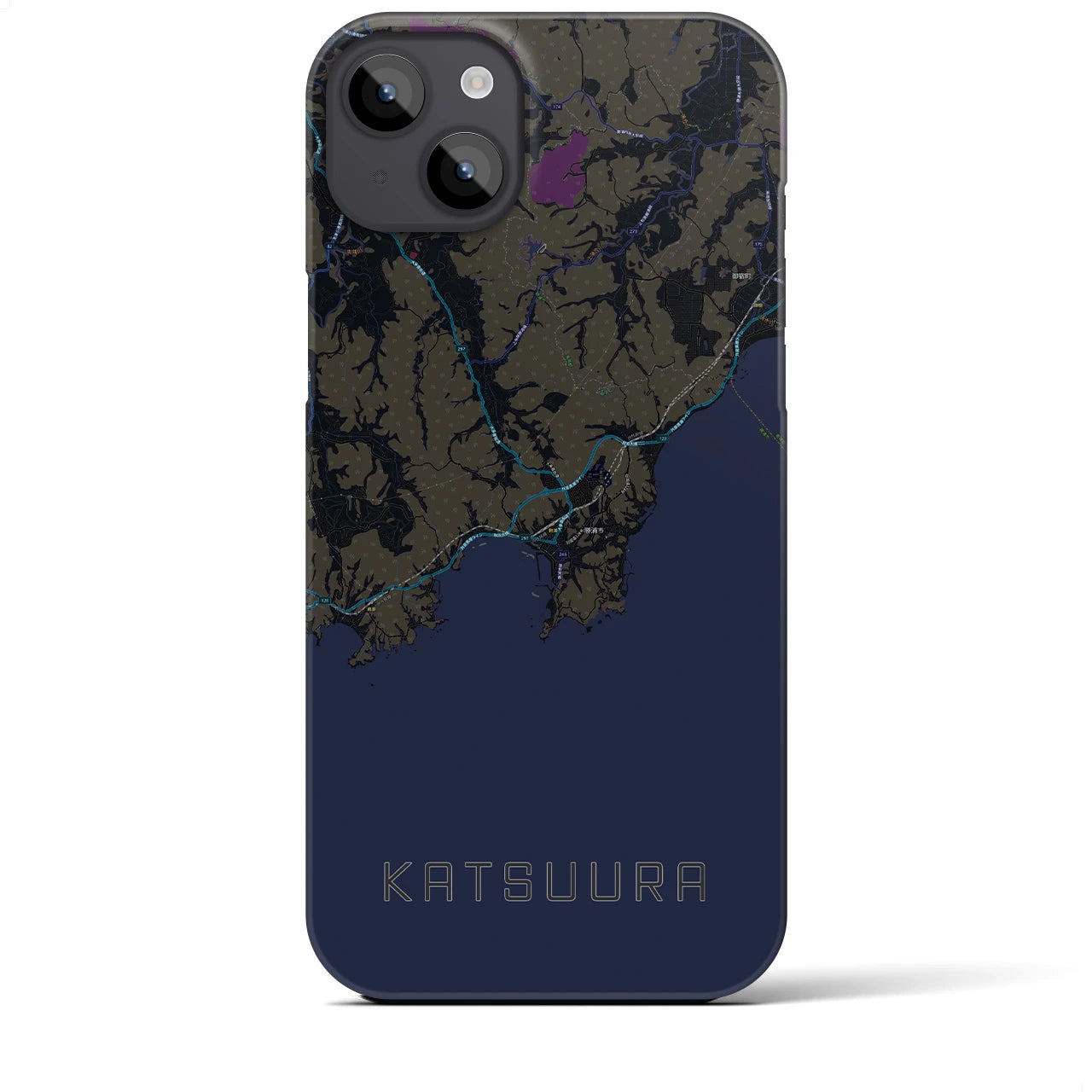 【勝浦(千葉県)】地図柄iPhoneケース(バックカバータイプ)