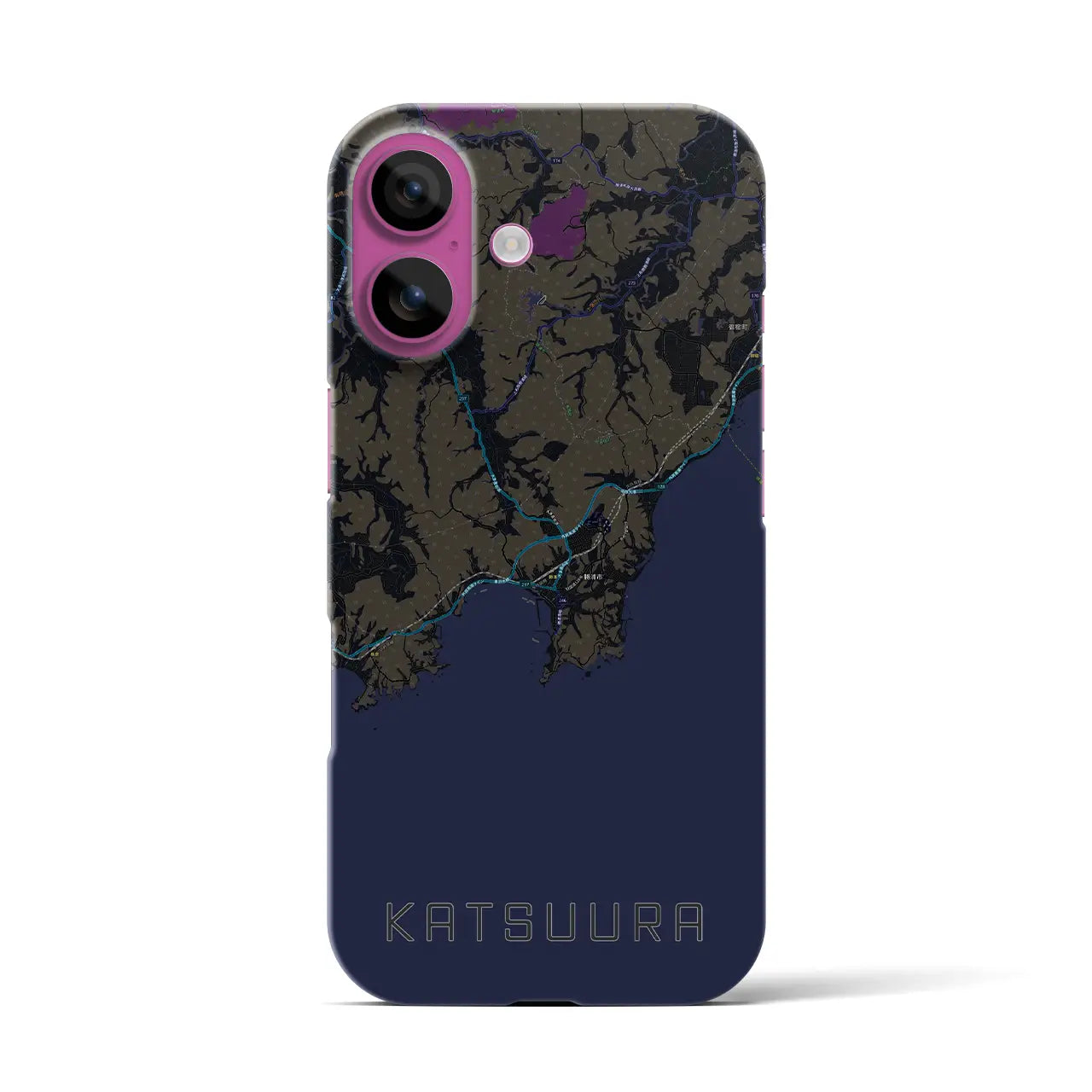 【勝浦(千葉県)】地図柄iPhoneケース(バックカバータイプ)