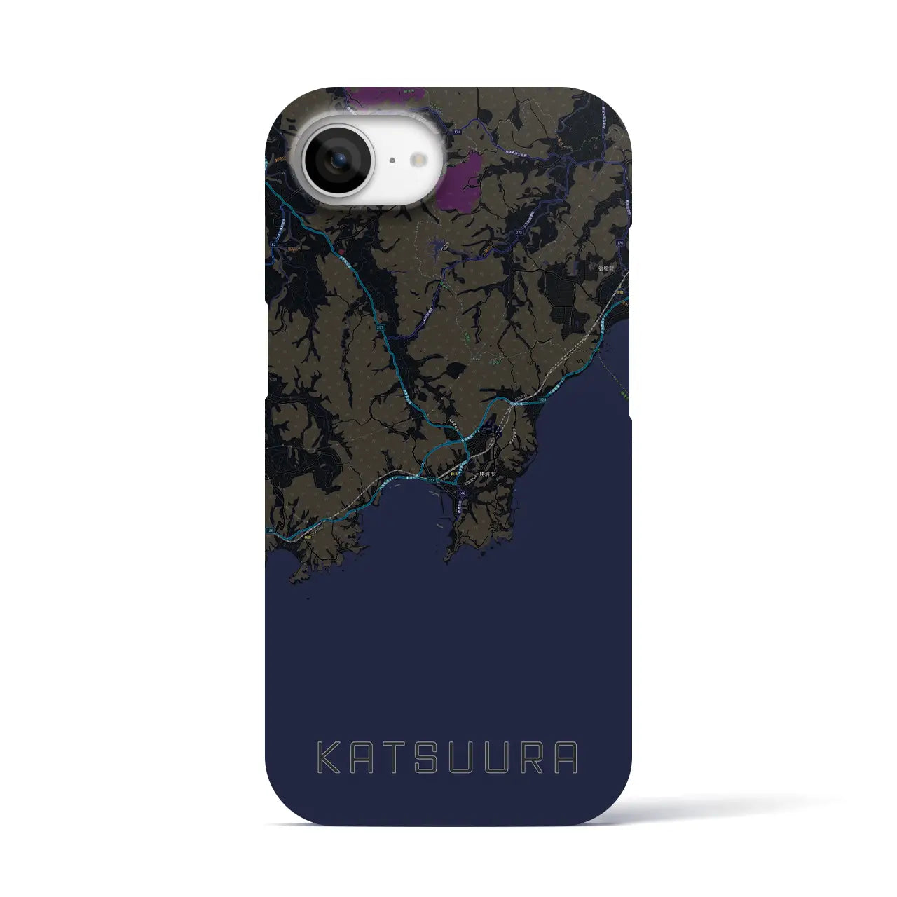 【勝浦(千葉県)】地図柄iPhoneケース(バックカバータイプ)