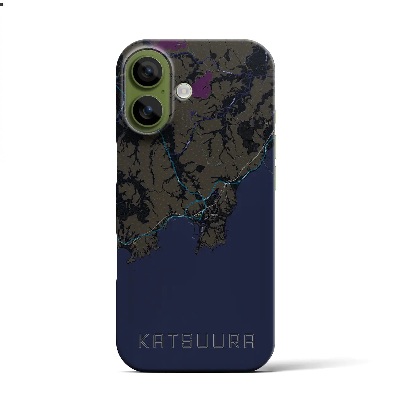 【勝浦(千葉県)】地図柄iPhoneケース(バックカバータイプ)