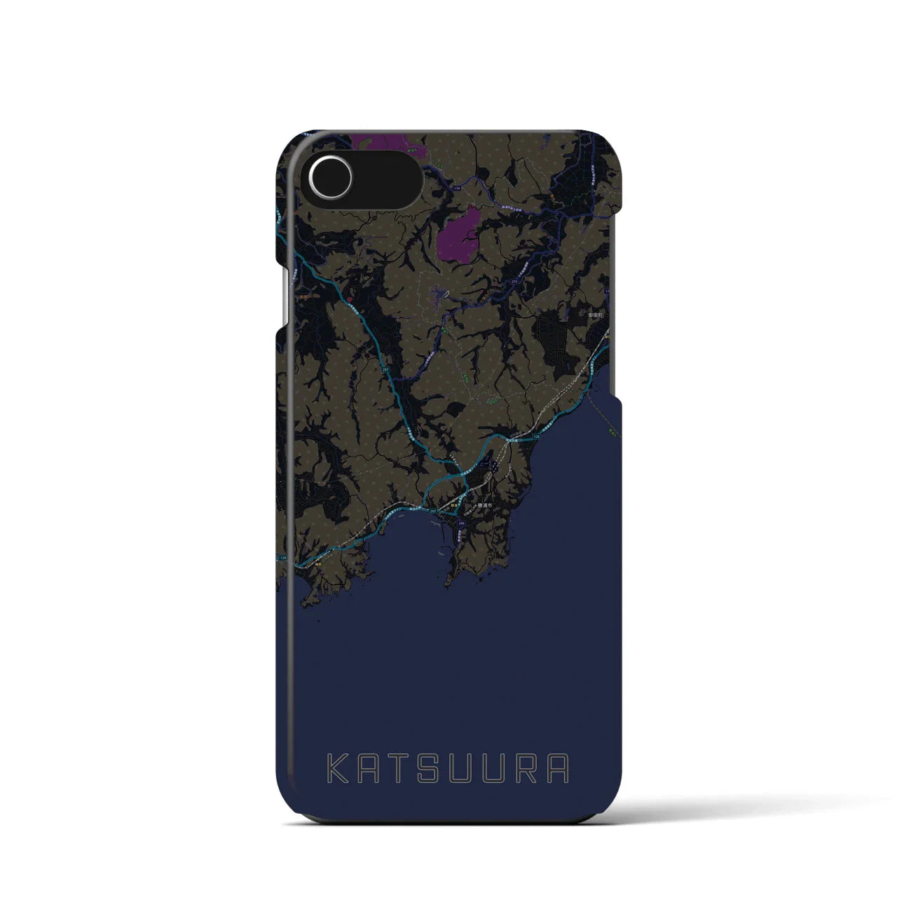 【勝浦(千葉県)】地図柄iPhoneケース(バックカバータイプ)