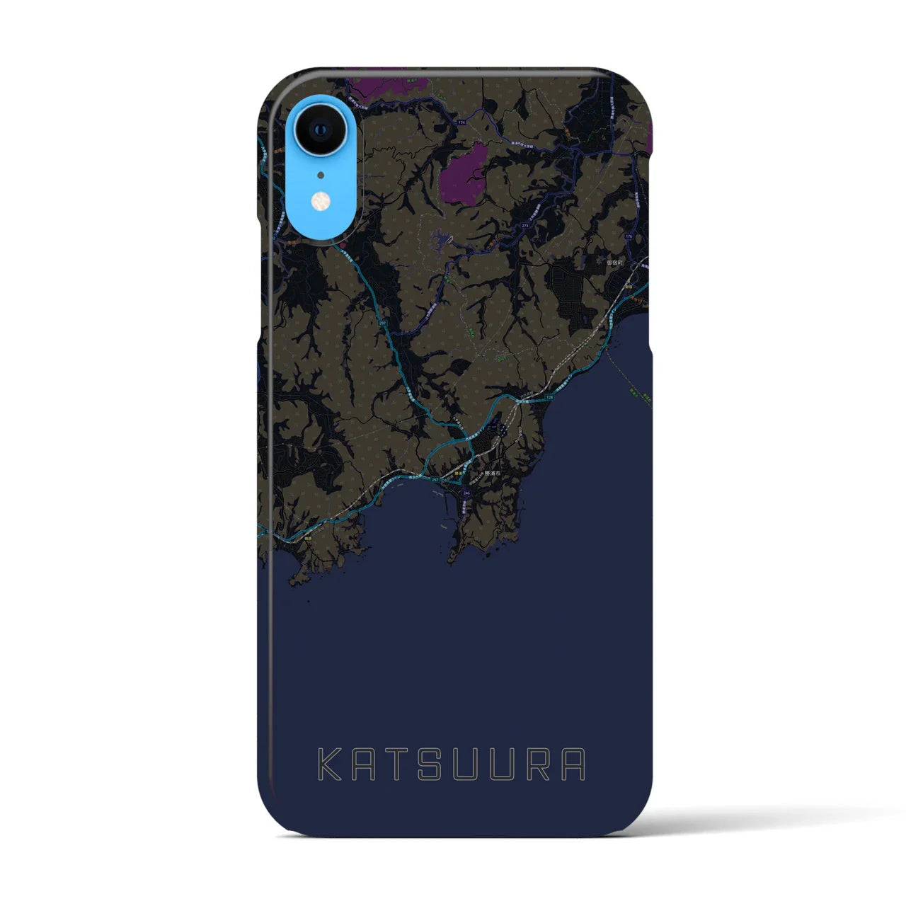 【勝浦(千葉県)】地図柄iPhoneケース(バックカバータイプ)