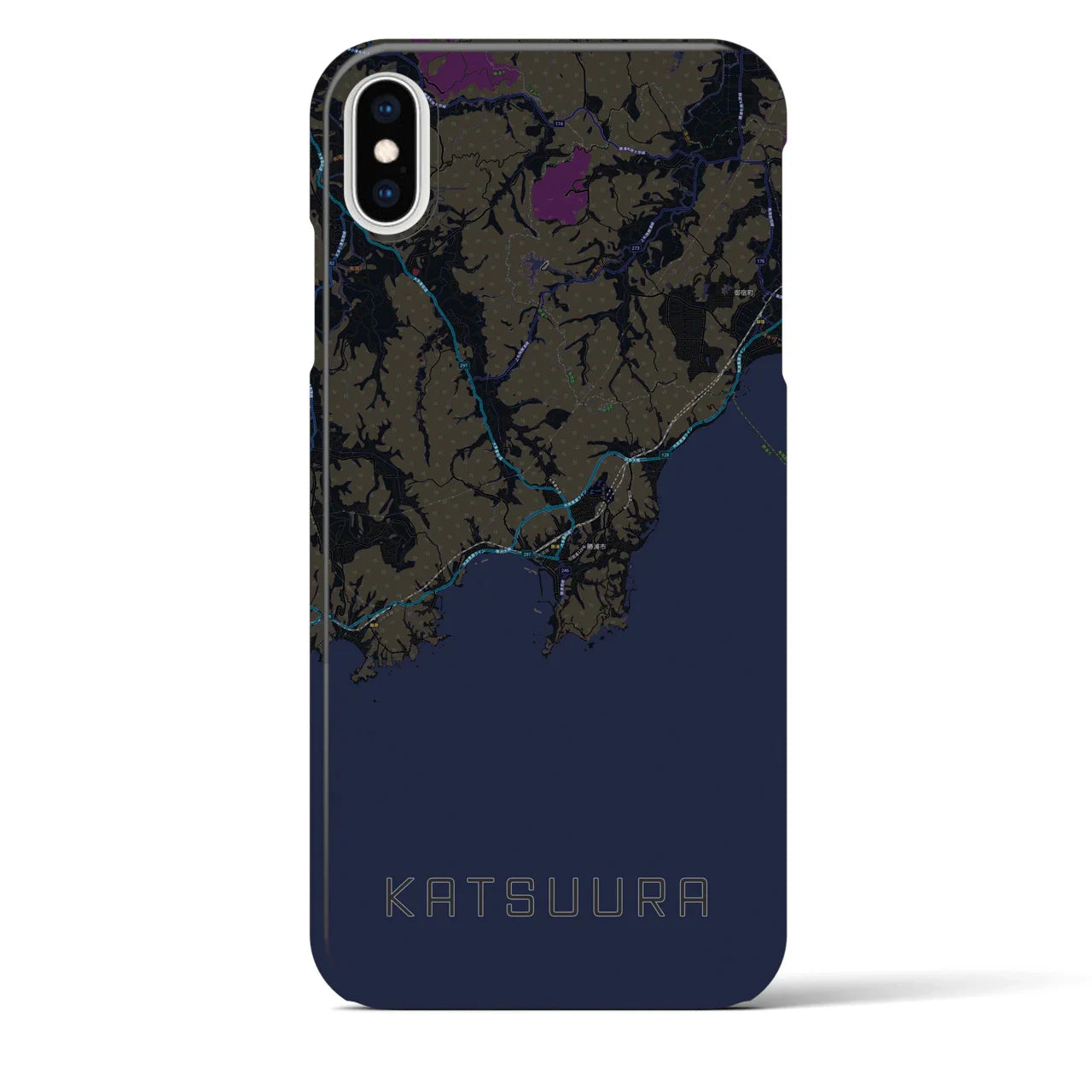 【勝浦(千葉県)】地図柄iPhoneケース(バックカバータイプ)