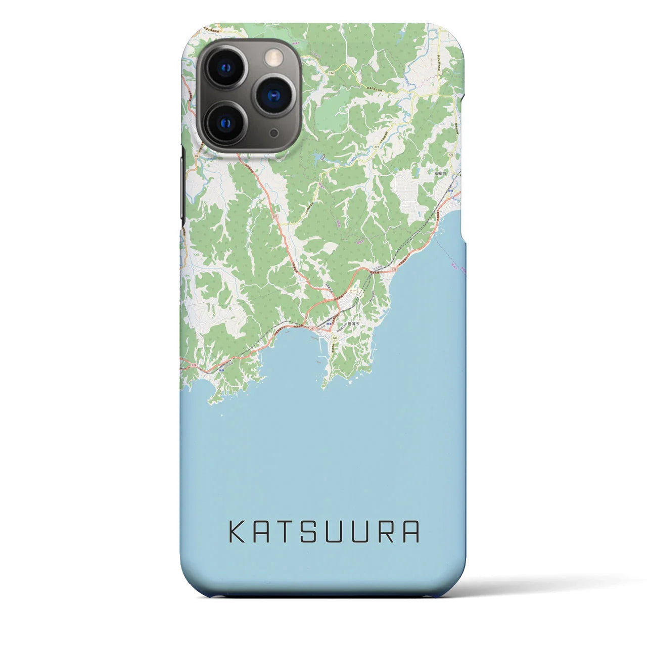 【勝浦(千葉県)】地図柄iPhoneケース(バックカバータイプ)