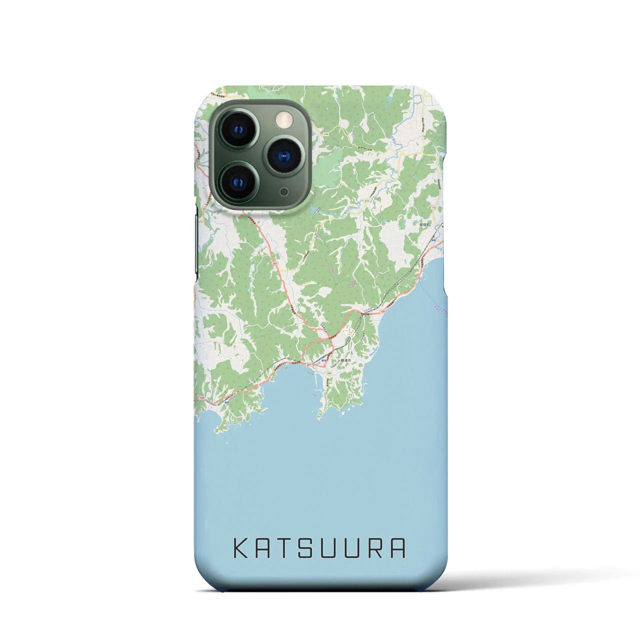 【勝浦(千葉県)】地図柄iPhoneケース(バックカバータイプ)