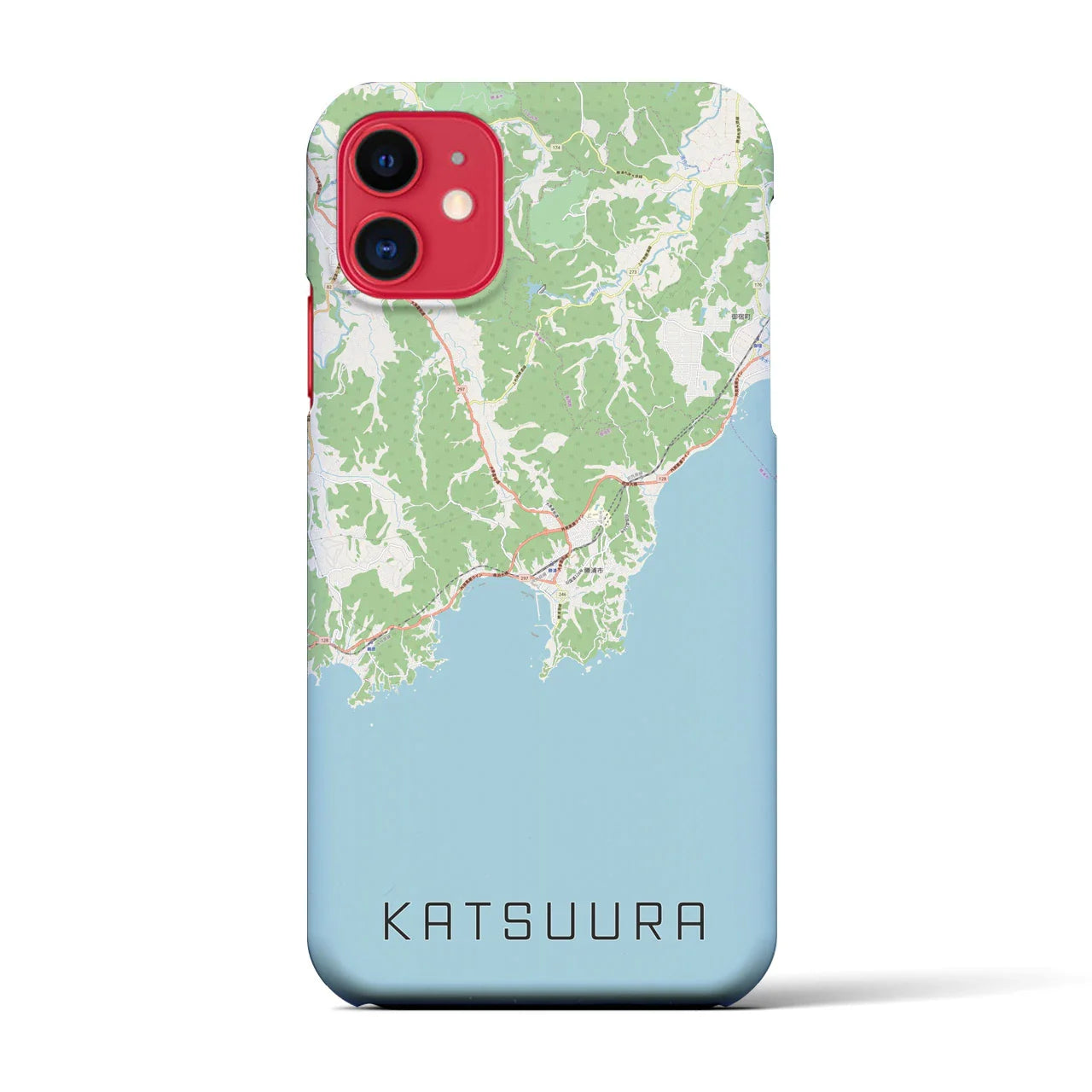 【勝浦(千葉県)】地図柄iPhoneケース(バックカバータイプ)