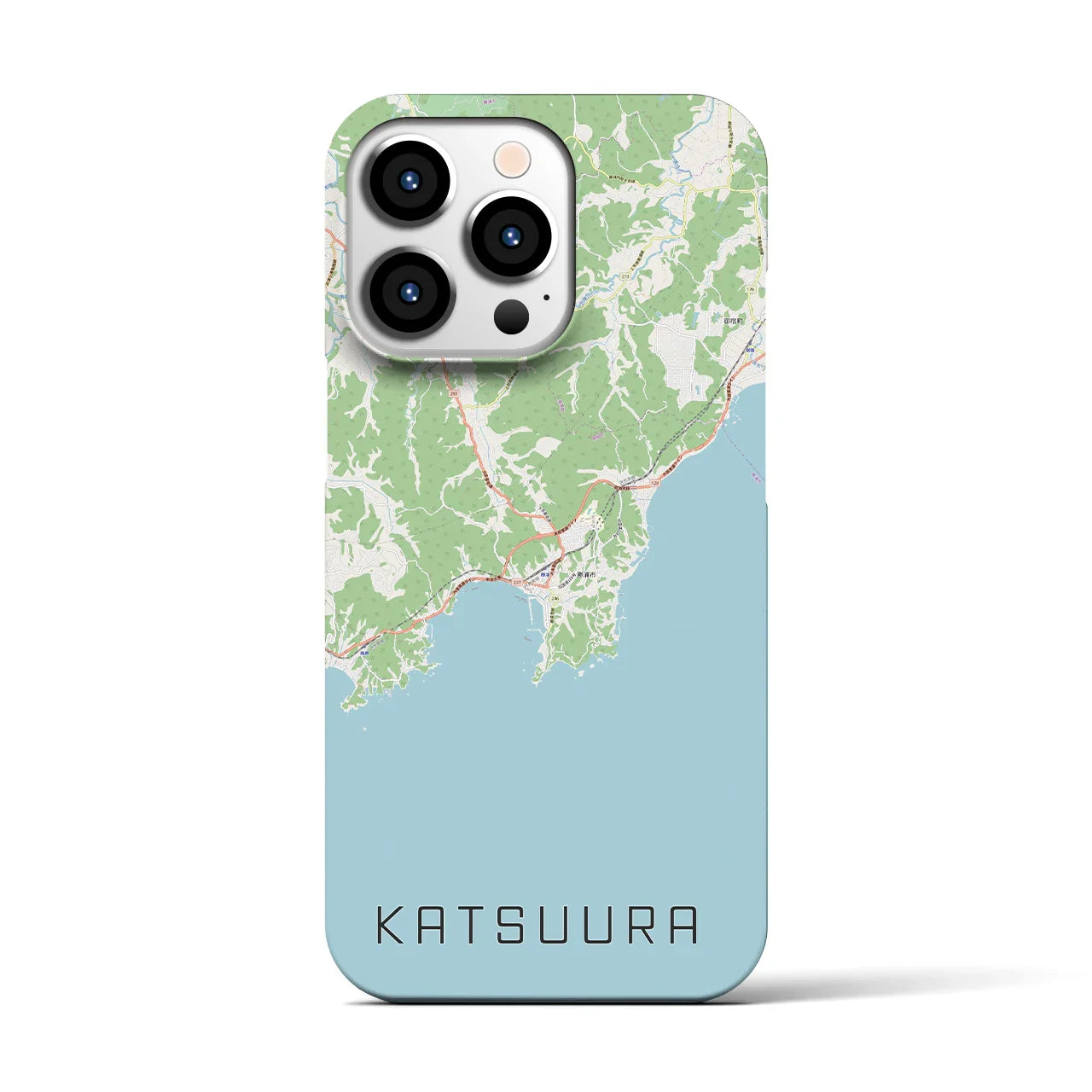 【勝浦(千葉県)】地図柄iPhoneケース(バックカバータイプ)