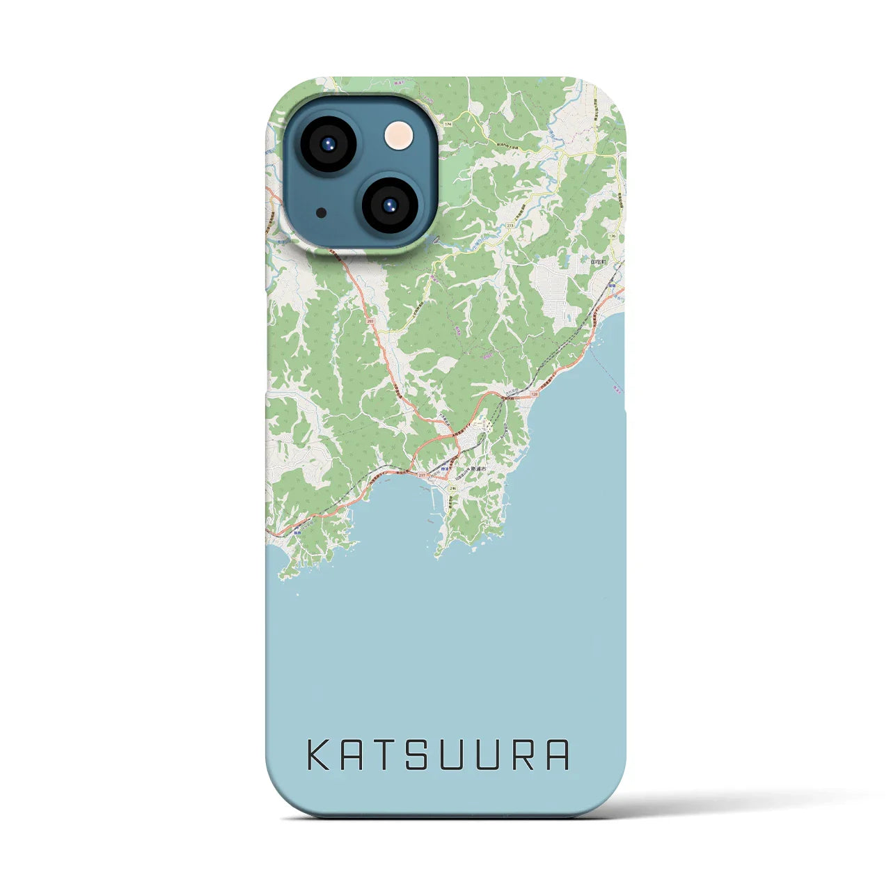 【勝浦(千葉県)】地図柄iPhoneケース(バックカバータイプ)