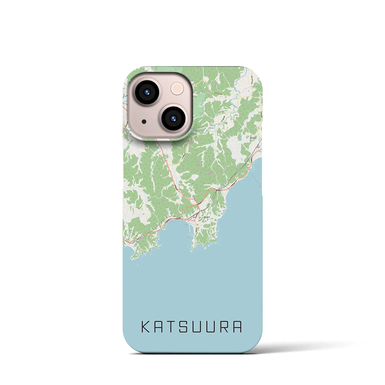 【勝浦(千葉県)】地図柄iPhoneケース(バックカバータイプ)