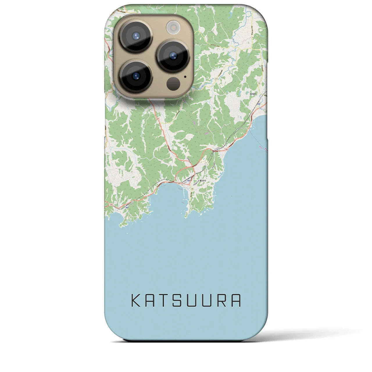 【勝浦(千葉県)】地図柄iPhoneケース(バックカバータイプ)