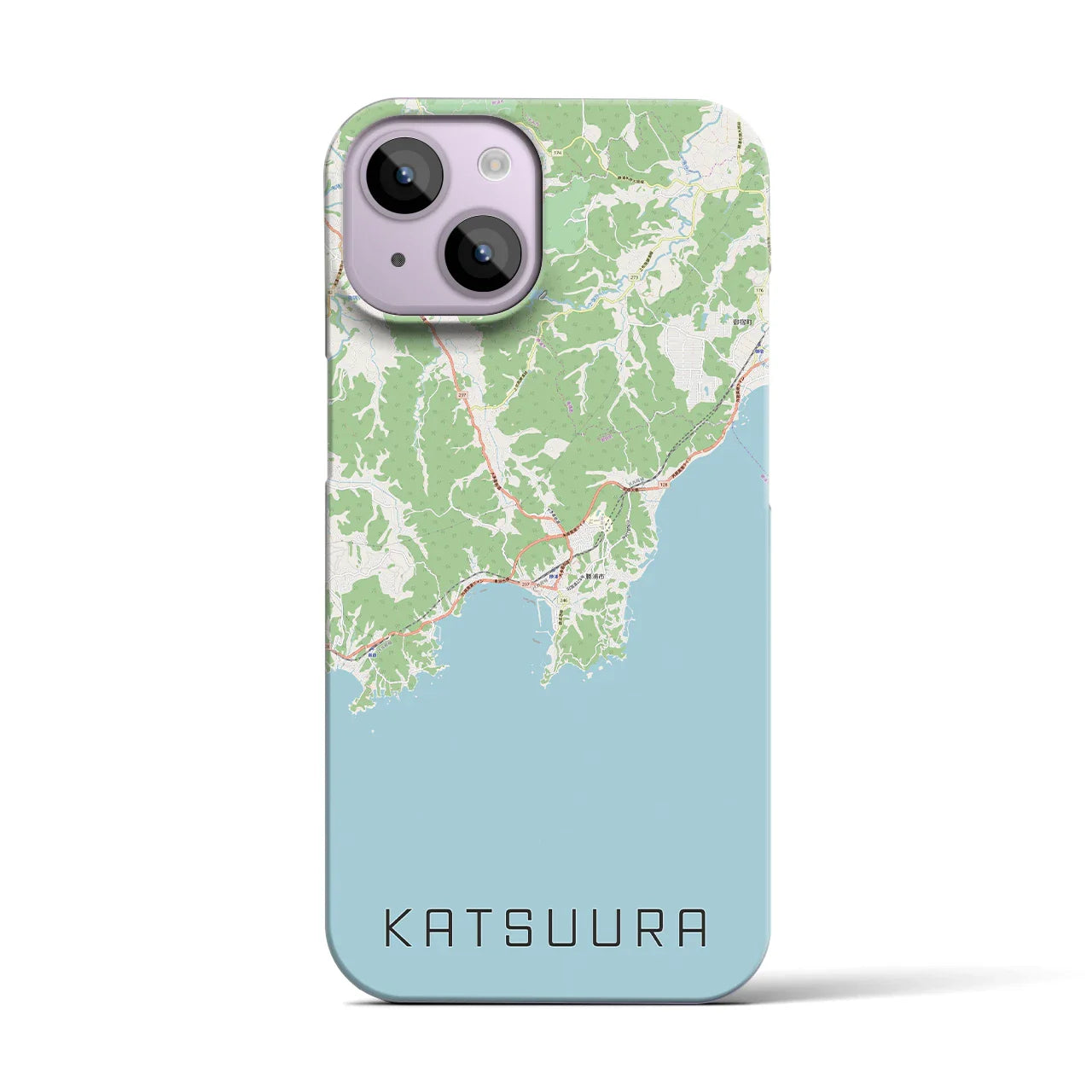 【勝浦(千葉県)】地図柄iPhoneケース(バックカバータイプ)