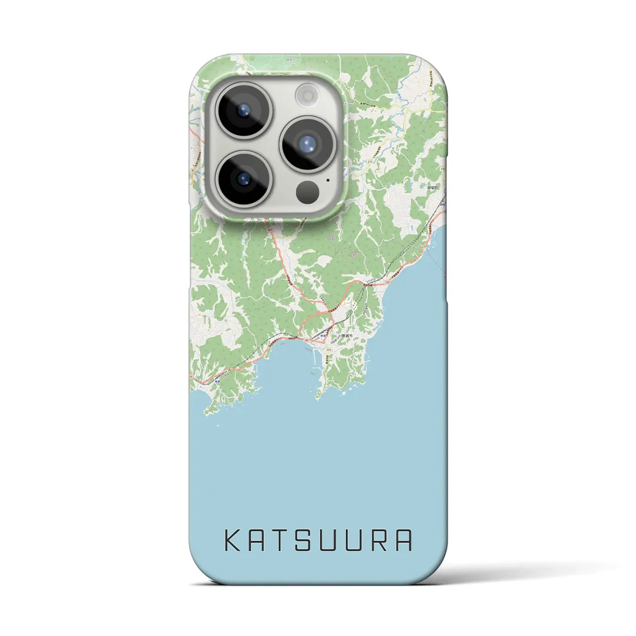 【勝浦(千葉県)】地図柄iPhoneケース(バックカバータイプ)