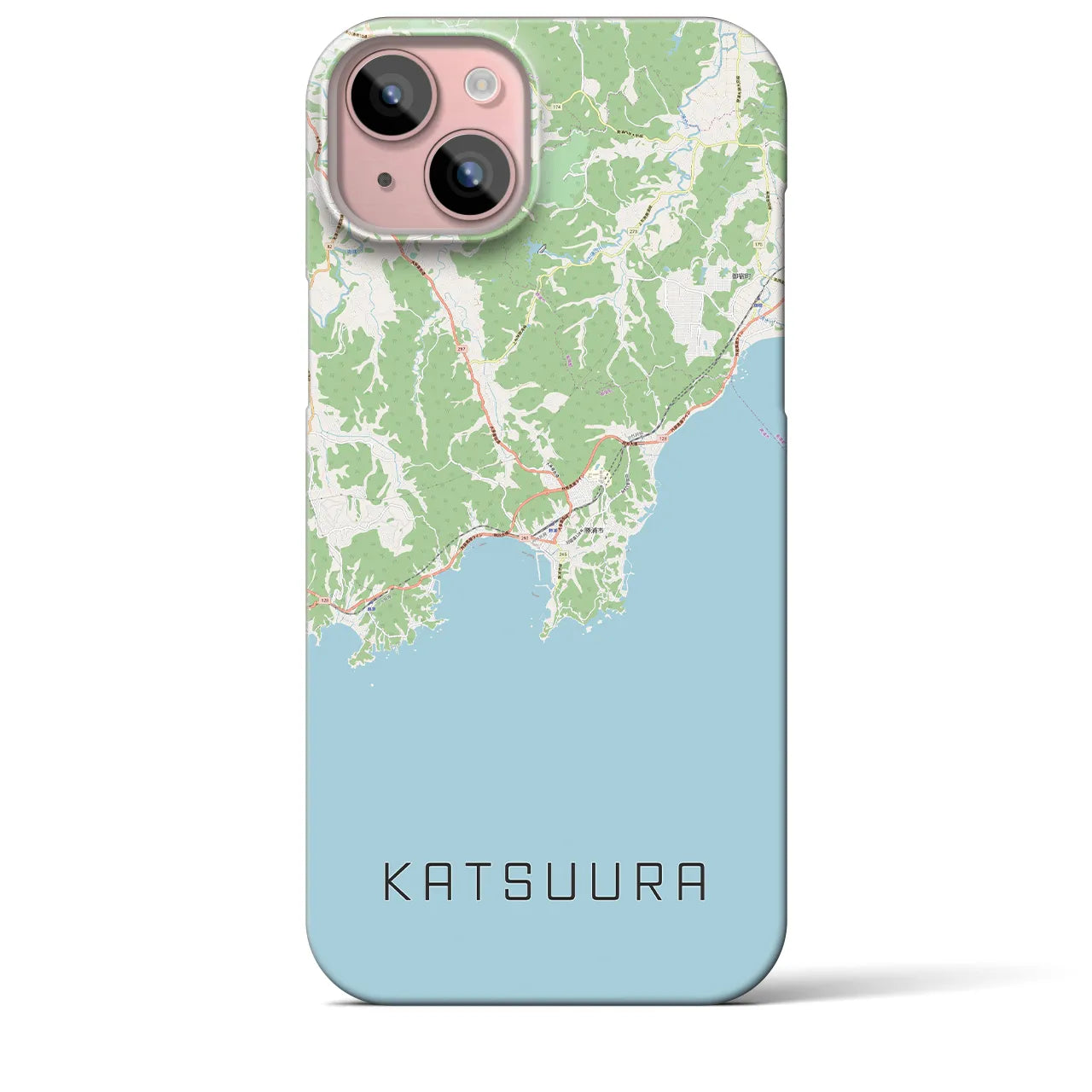 【勝浦(千葉県)】地図柄iPhoneケース(バックカバータイプ)