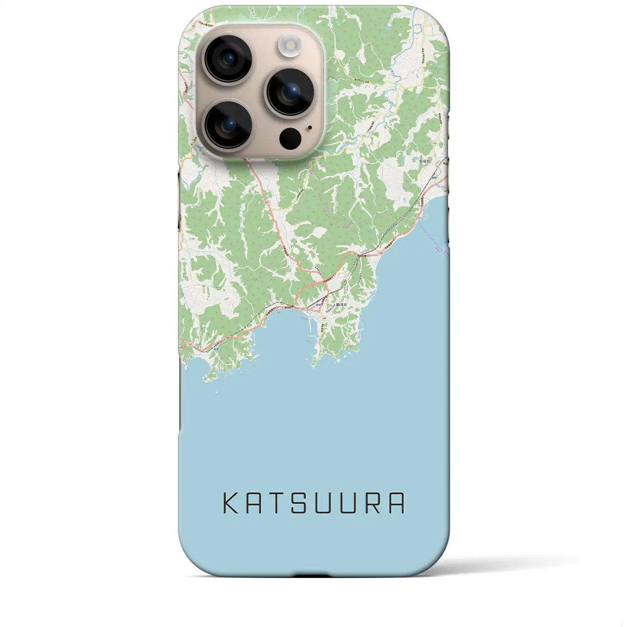 【勝浦(千葉県)】地図柄iPhoneケース(バックカバータイプ)